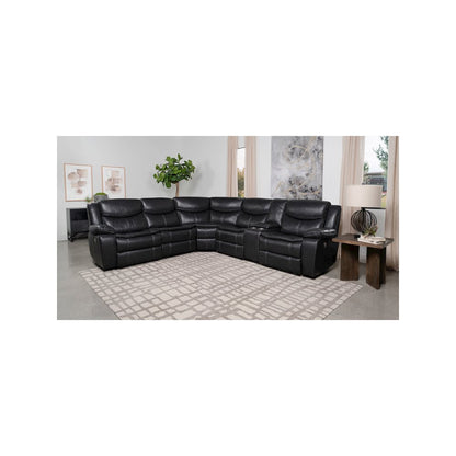Sycamore Upholstered Power Reclining Sectional Sofa Grey