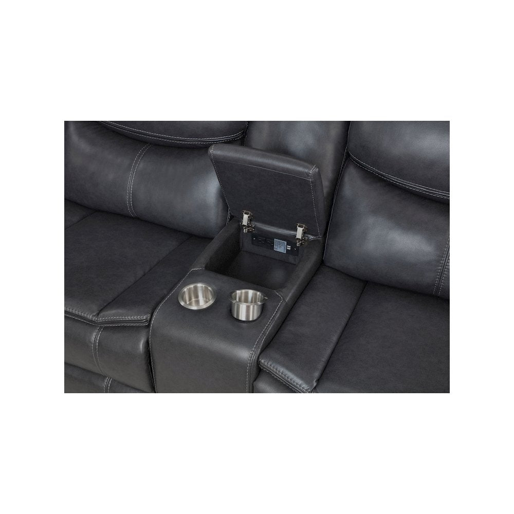 Sycamore Upholstered Power Reclining Sectional Sofa Grey