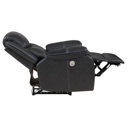 Sycamore Upholstered Power Recliner Chair Dark Grey