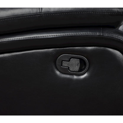 Camila Upholstered Motion Reclining Sofa Black