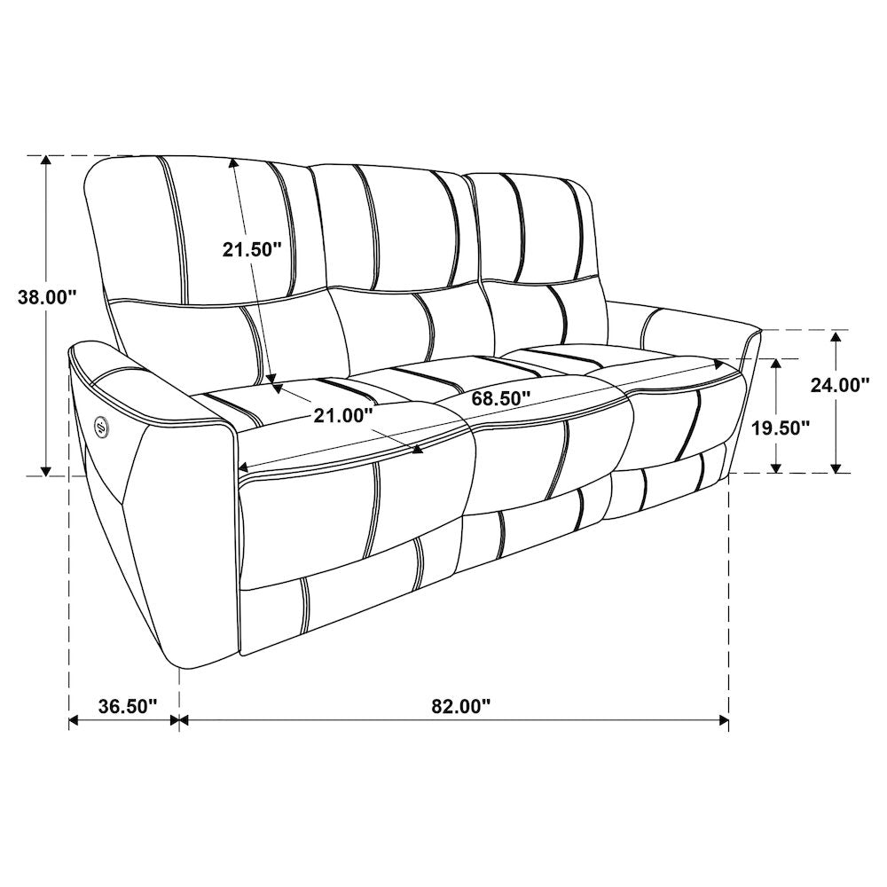 Greenfield 2-piece Power Reclining Sofa Set Dove Grey