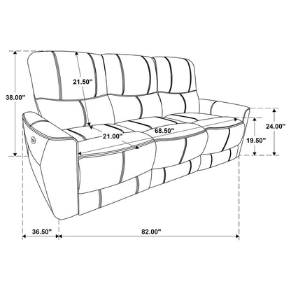 Greenfield 2-piece Power Reclining Sofa Set Dove Grey