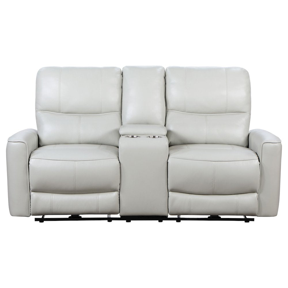 Greenfield Upholstered Power Reclining Loveseat Dove Grey