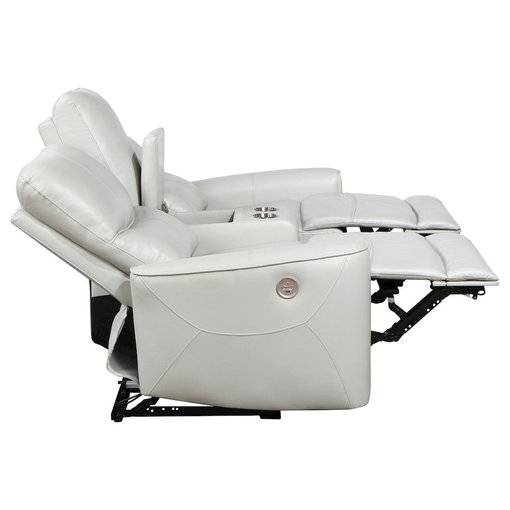 Greenfield Upholstered Power Reclining Loveseat Dove Grey