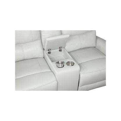 Greenfield Upholstered Power Reclining Loveseat Dove Grey
