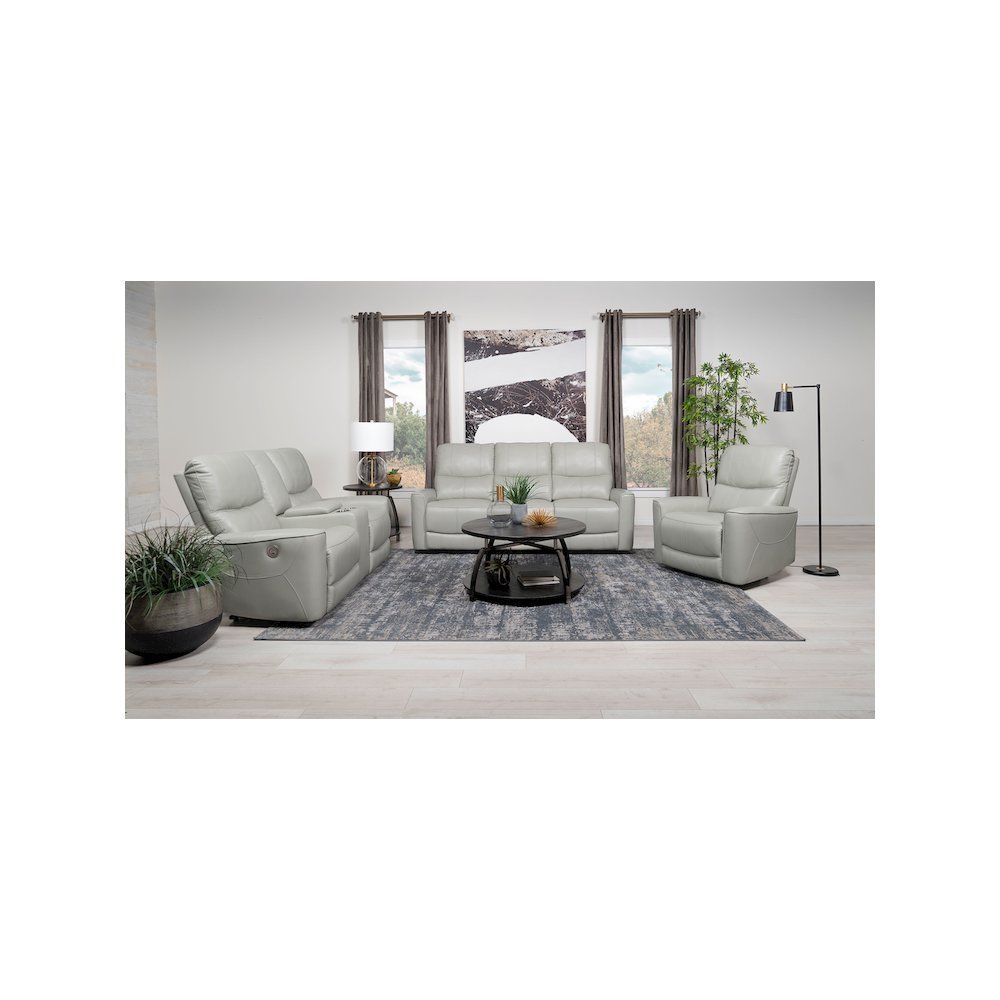 Greenfield Upholstered Power Recliner Chair Dove Grey