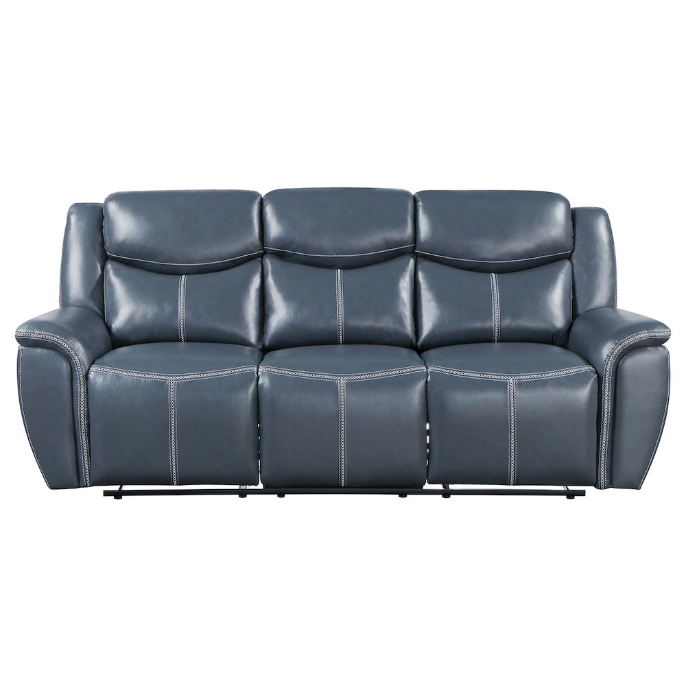 Sloane 2-piece Upholstered Reclining Sofa Set Blue