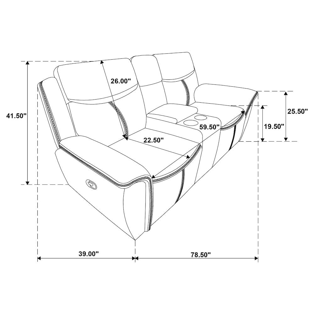 Sloane 2-piece Upholstered Reclining Sofa Set Blue