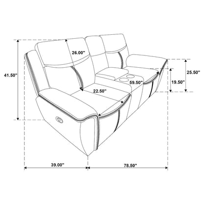 Sloane 2-piece Upholstered Reclining Sofa Set Blue