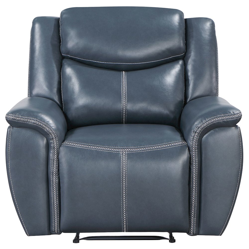 Sloane Upholstered Padded Arm Recliner Chair Blue