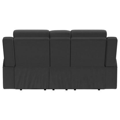Brentwood Upholstered Reclining Loveseat Dark Charcoal