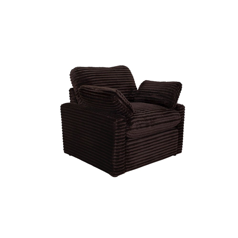 Collins Upholstered Power Recliner Chair Chocolate Brown