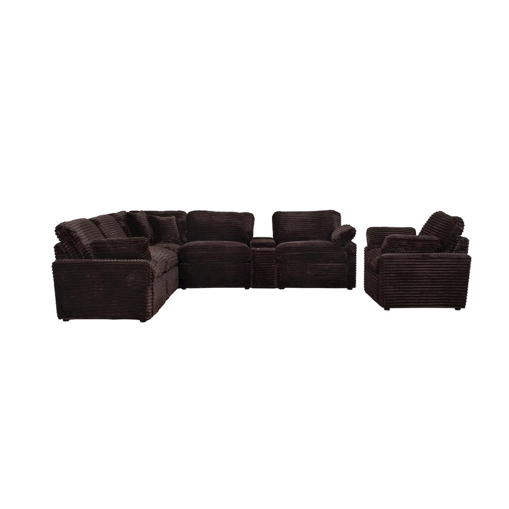 Collins Upholstered Power Recliner Chair Chocolate Brown