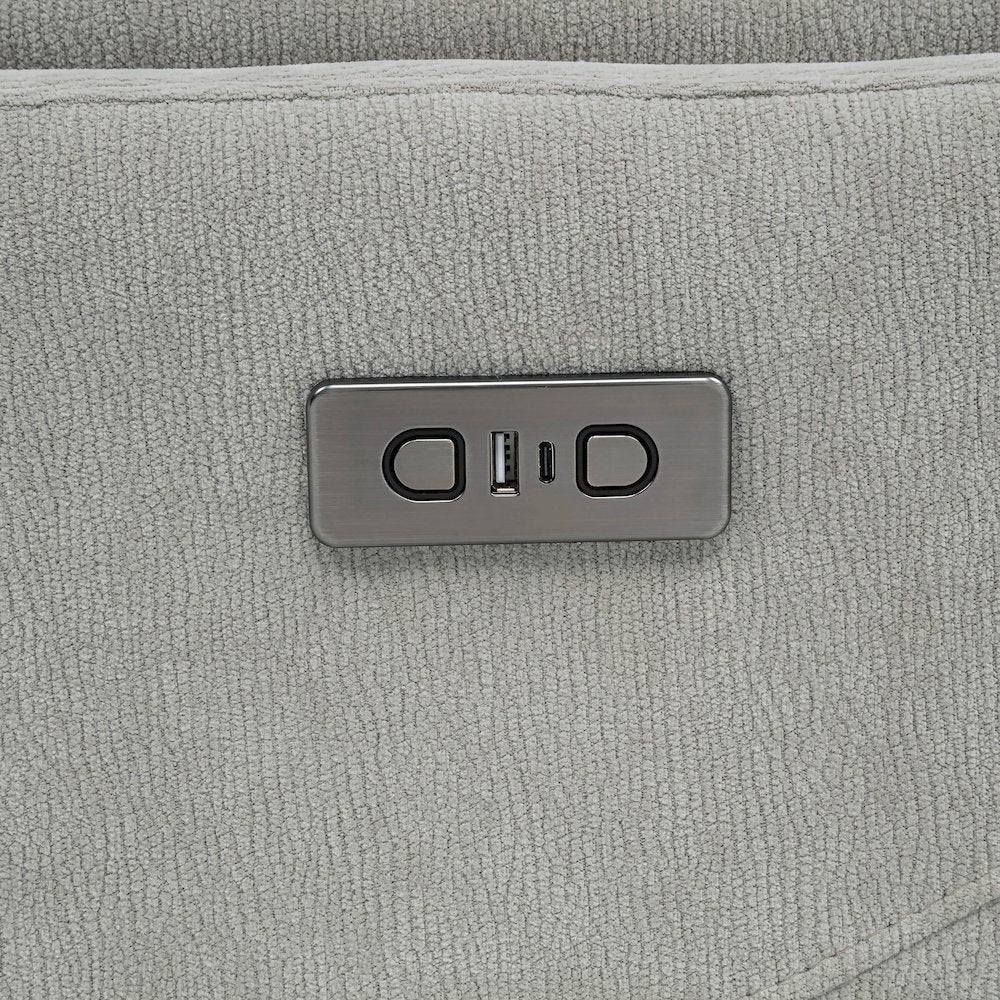 Adler Upholstered Power Swivel Glider Recliner Ivory