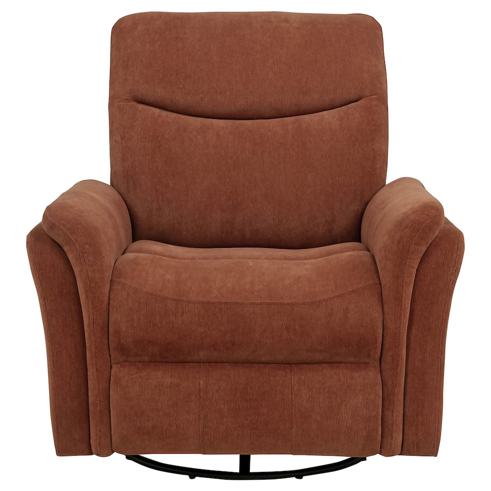 Adler Upholstered Power Swivel Glider Recliner Rust