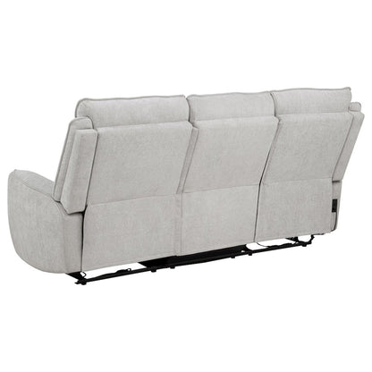 Sylmar Chenille Upholstered Power Reclining Sofa Dove Grey
