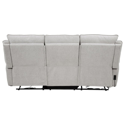Sylmar Chenille Upholstered Power Reclining Sofa Dove Grey