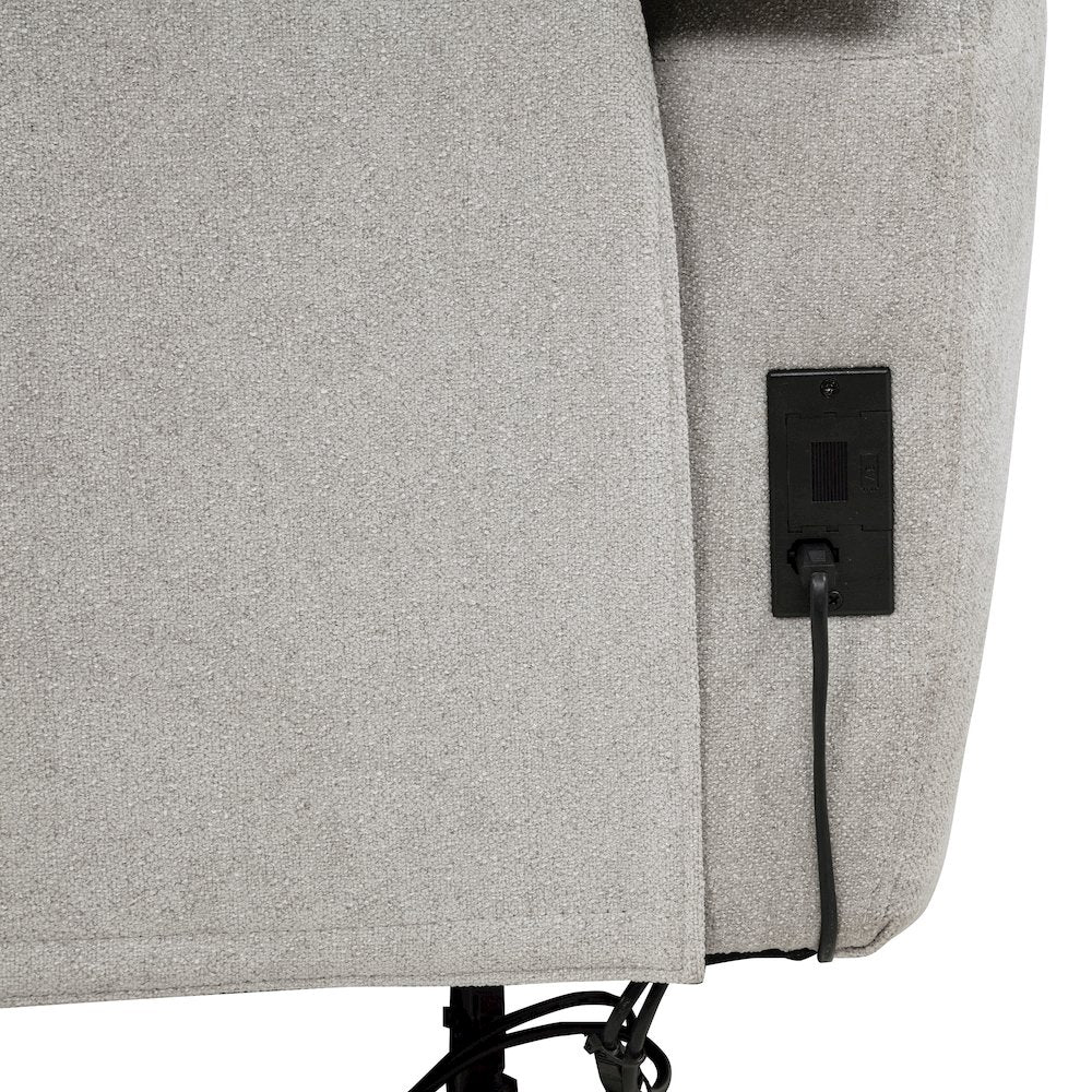 Sylmar Chenille Upholstered Power Reclining Sofa Dove Grey