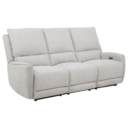 Sylmar 2-piece Chenille Power Reclining Sofa Set Dove Grey