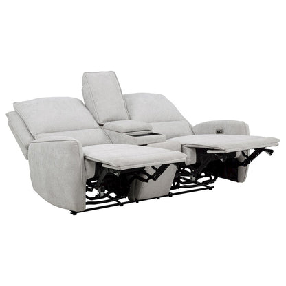 Sylmar 2-piece Chenille Power Reclining Sofa Set Dove Grey