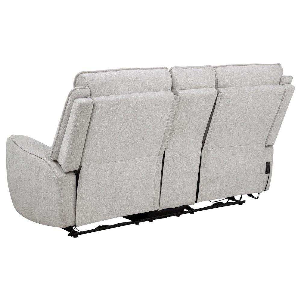 Sylmar 2-piece Chenille Power Reclining Sofa Set Dove Grey