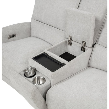 Sylmar 2-piece Chenille Power Reclining Sofa Set Dove Grey