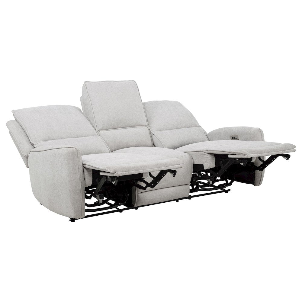 Sylmar 3-piece Chenille Power Reclining Sofa Set Dove Grey