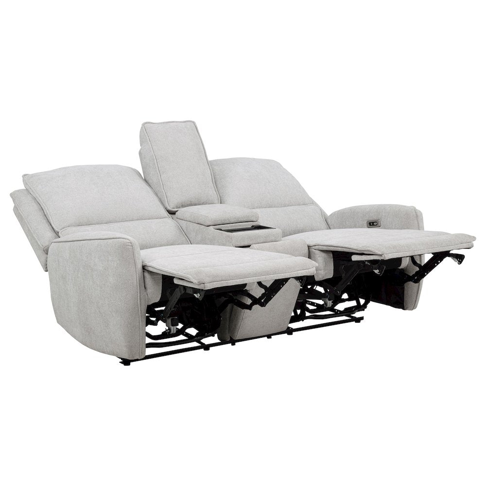 Sylmar 3-piece Chenille Power Reclining Sofa Set Dove Grey