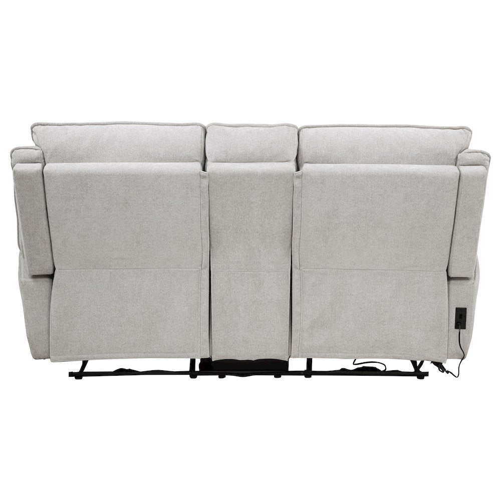 Sylmar Chenille Upholstered Power Reclining Loveseat Grey