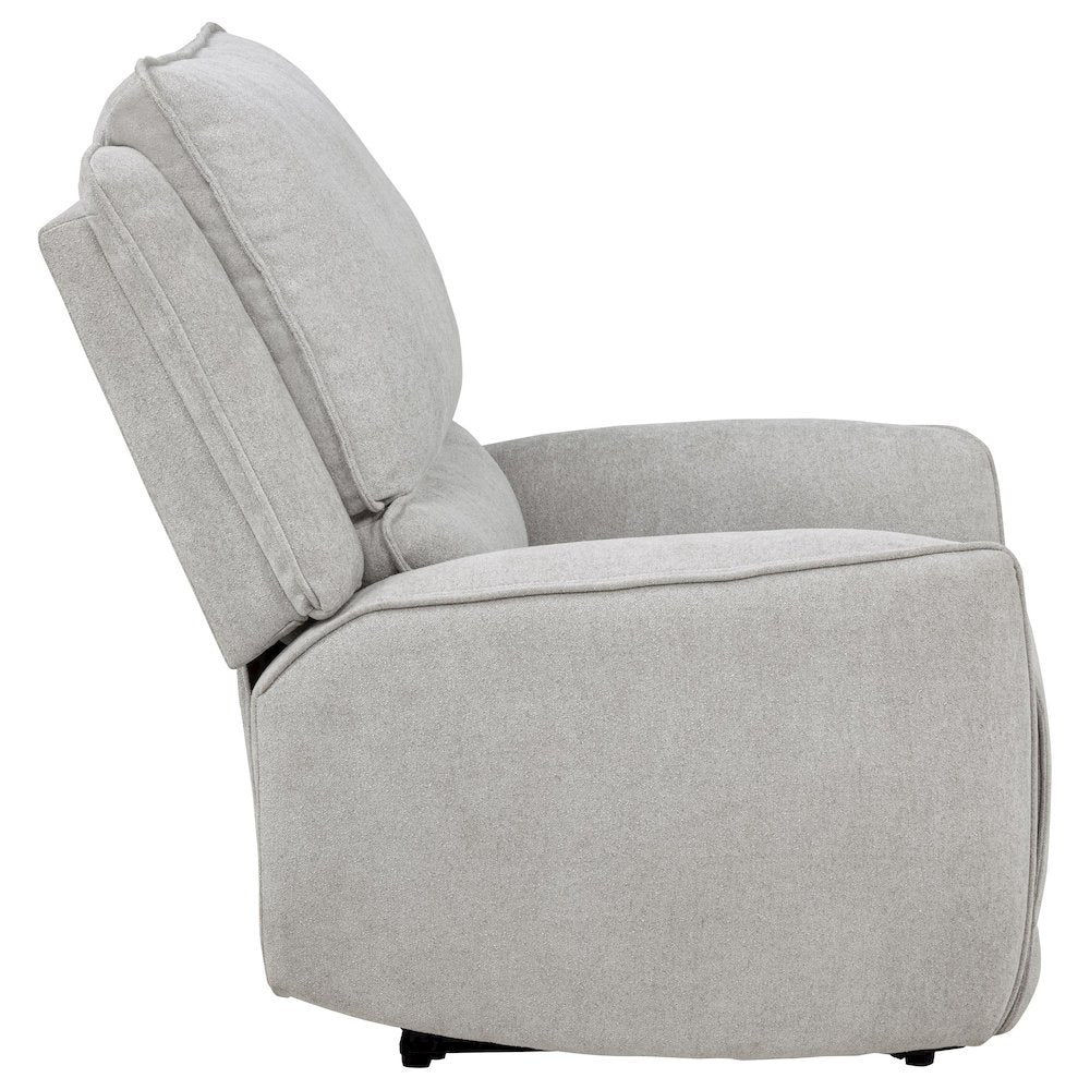 Sylmar Chenille Upholstered Power Recliner Dove Grey