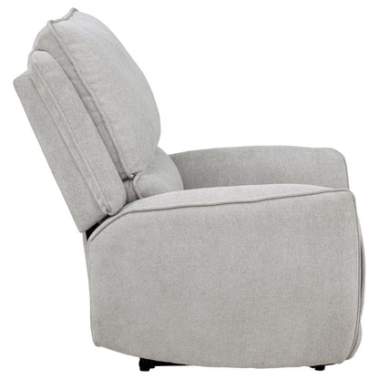 Sylmar Chenille Upholstered Power Recliner Dove Grey