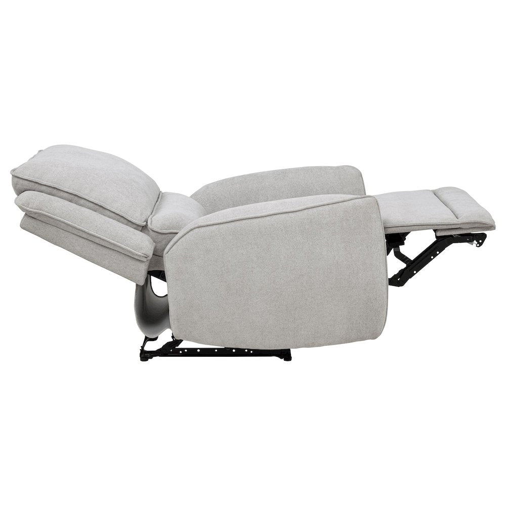 Sylmar Chenille Upholstered Power Recliner Dove Grey