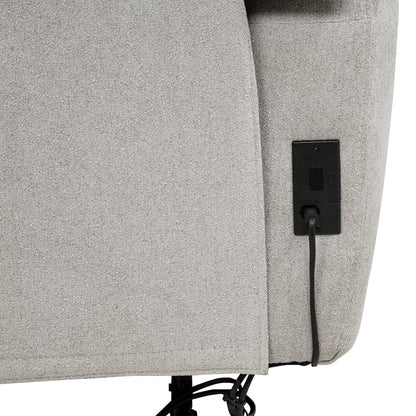 Sylmar Chenille Upholstered Power Recliner Dove Grey