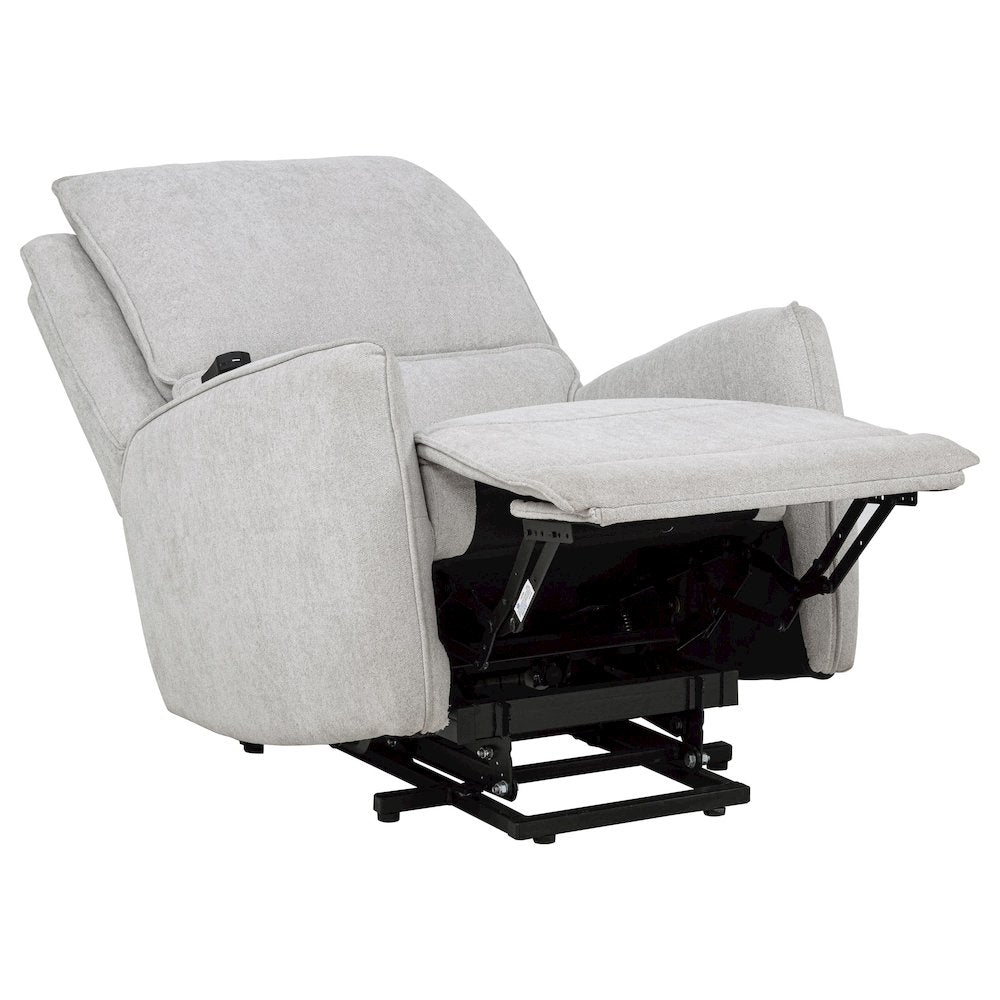 Sylmar Chenille Upholstered Dual Power Lift Recliner Grey