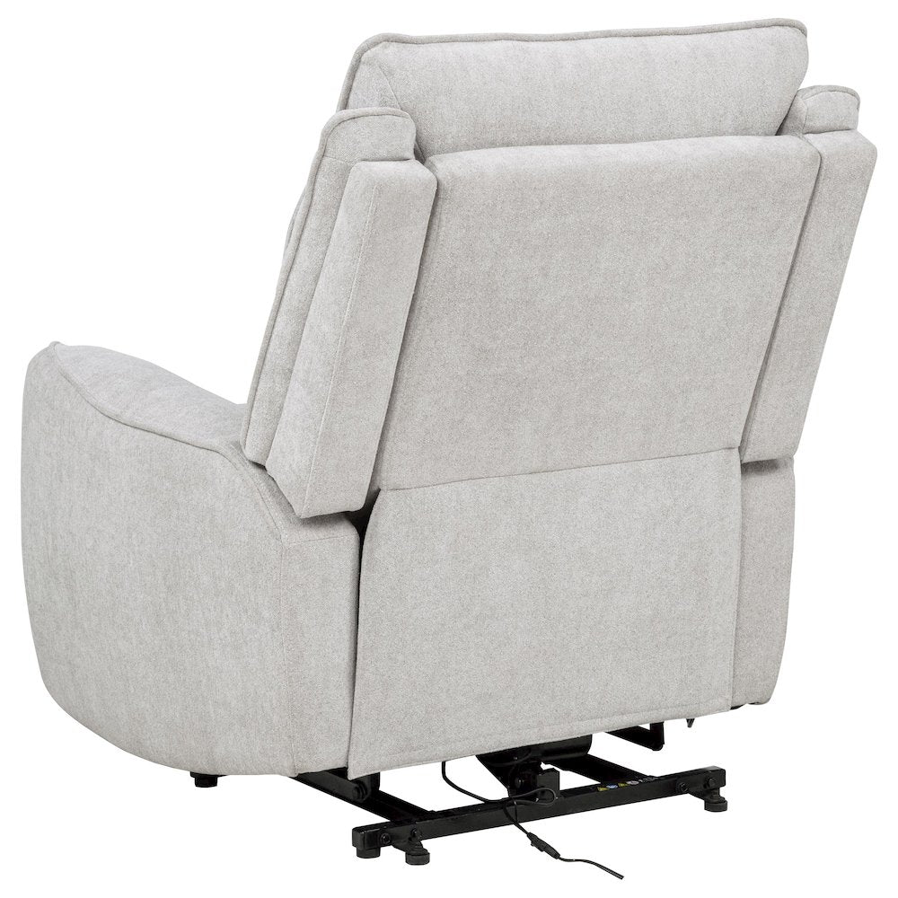 Sylmar Chenille Upholstered Dual Power Lift Recliner Grey