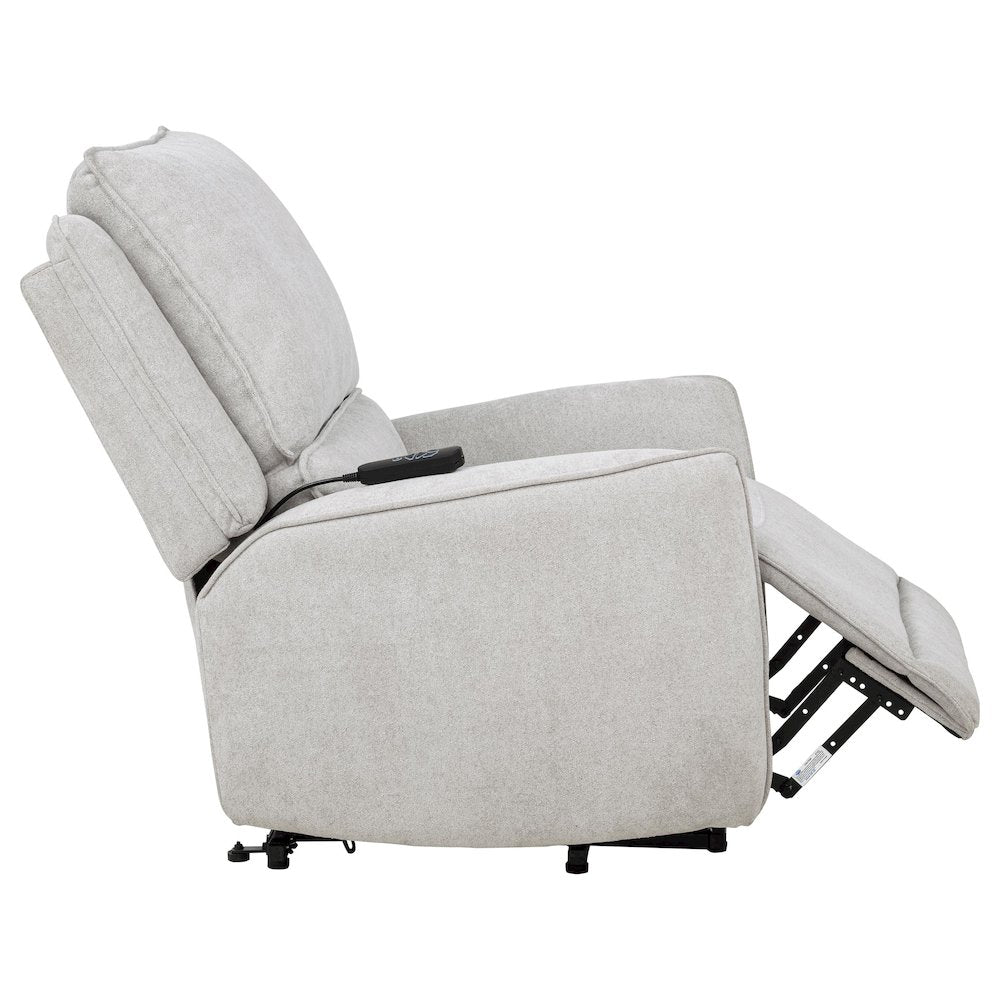 Sylmar Chenille Upholstered Dual Power Lift Recliner Grey
