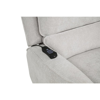 Sylmar Chenille Upholstered Dual Power Lift Recliner Grey