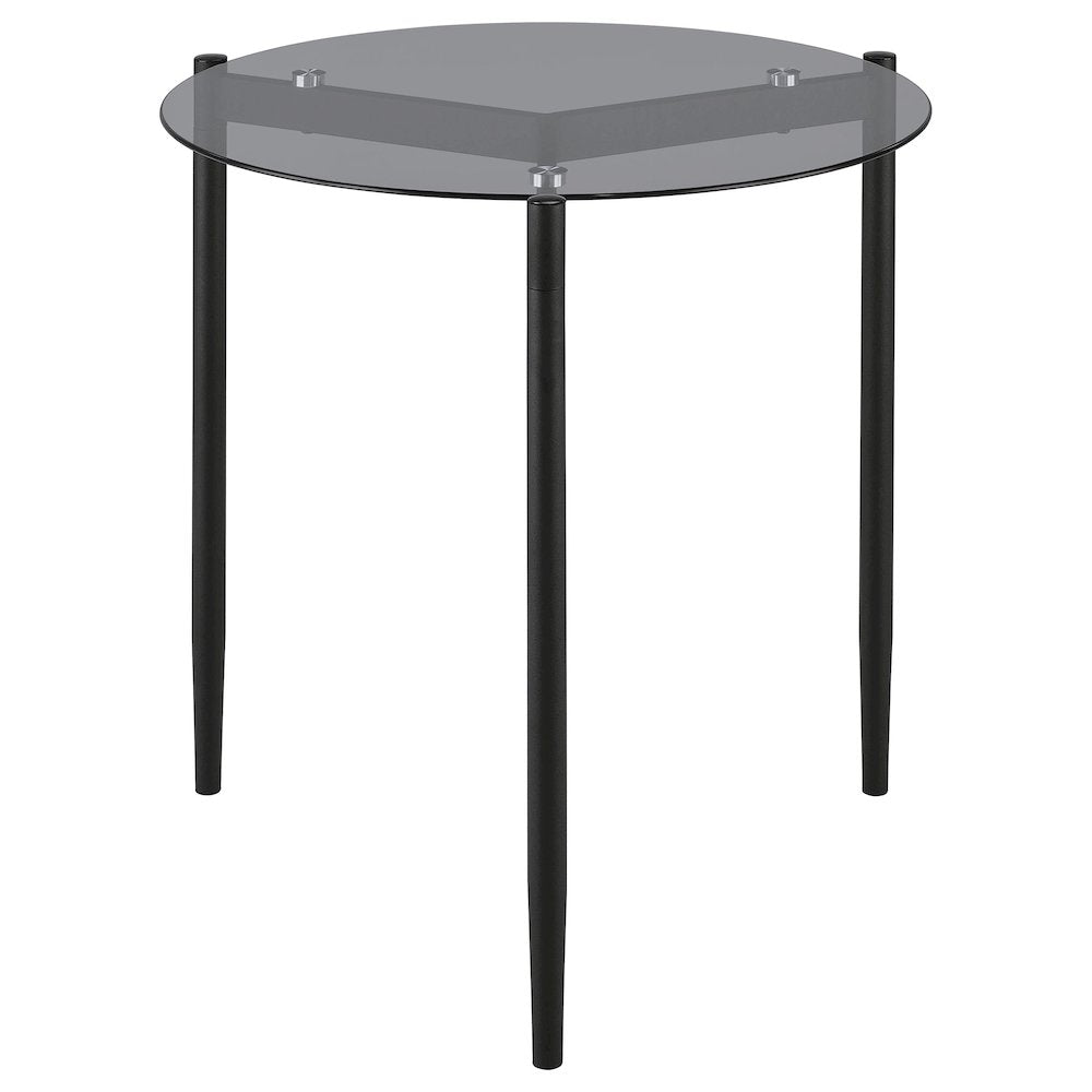 Rosalie 2-piece Round Coffee and End Table Set Grey