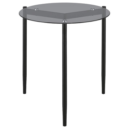 Rosalie 2-piece Round Coffee and End Table Set Grey