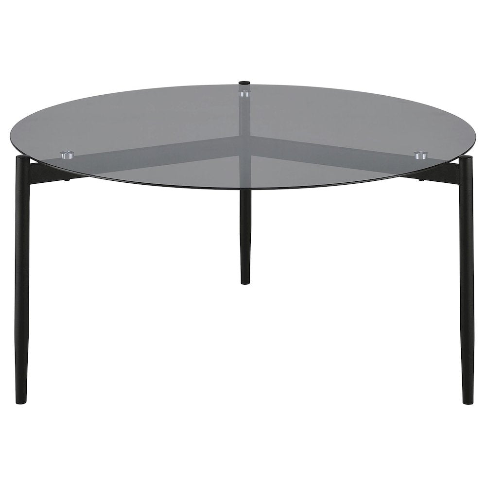 Rosalie 2-piece Round Coffee and End Table Set Grey