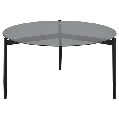 Rosalie 2-piece Round Coffee and End Table Set Grey