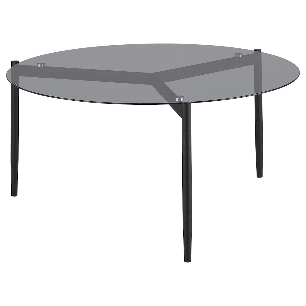 Rosalie 2-piece Round Coffee and End Table Set Grey