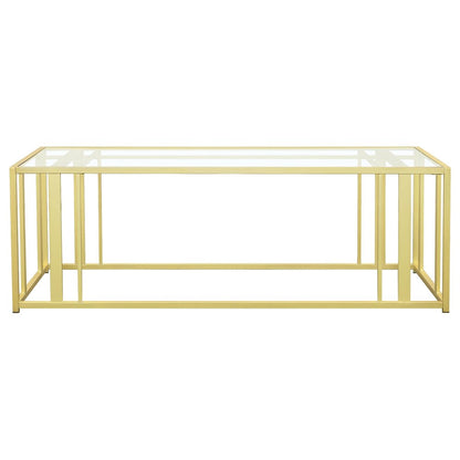Adri 2-piece Coffee and End Table Set Matte Brass