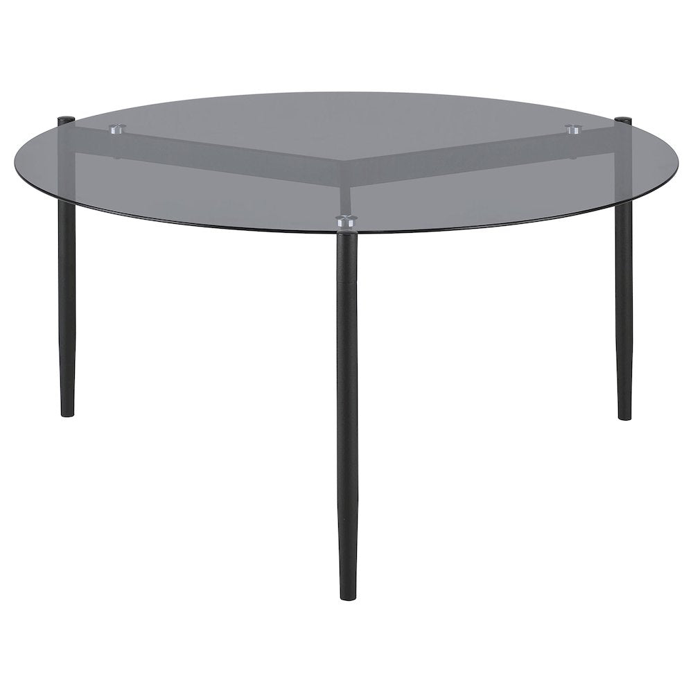 Rosalie 2-piece Round Coffee and End Table Set Grey