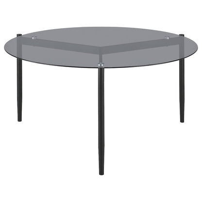 Rosalie 2-piece Round Coffee and End Table Set Grey