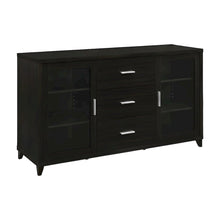 Engineered Wood TV Stand with 2-Door Storage for Living Room, Cappuccino