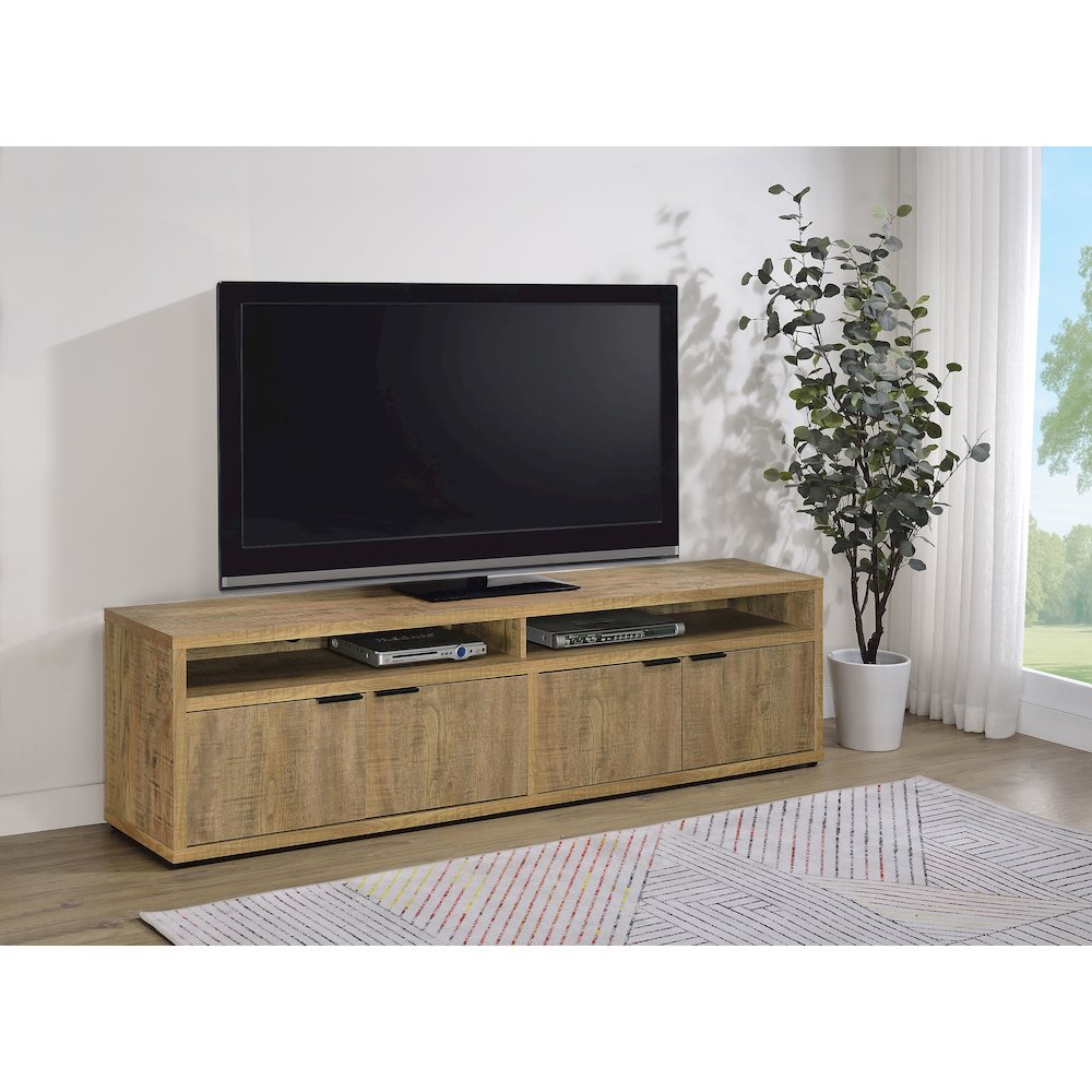 Sentnor 79-inch 4-door Engineered Wood TV Stand Media Console Mango