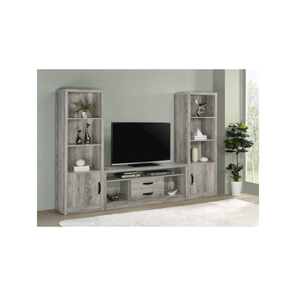 Burke 3-piece 59" TV Entertainment Center Grey Driftwood