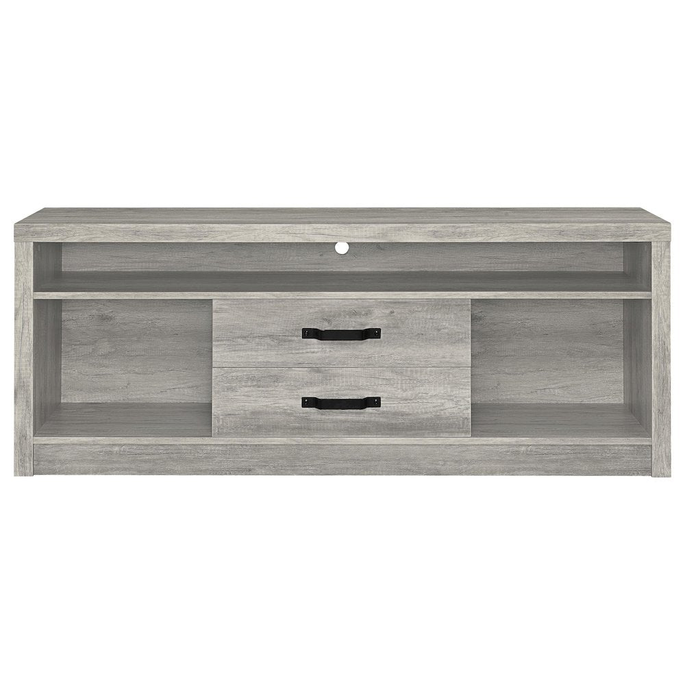 Burke 3-piece 59" TV Entertainment Center Grey Driftwood