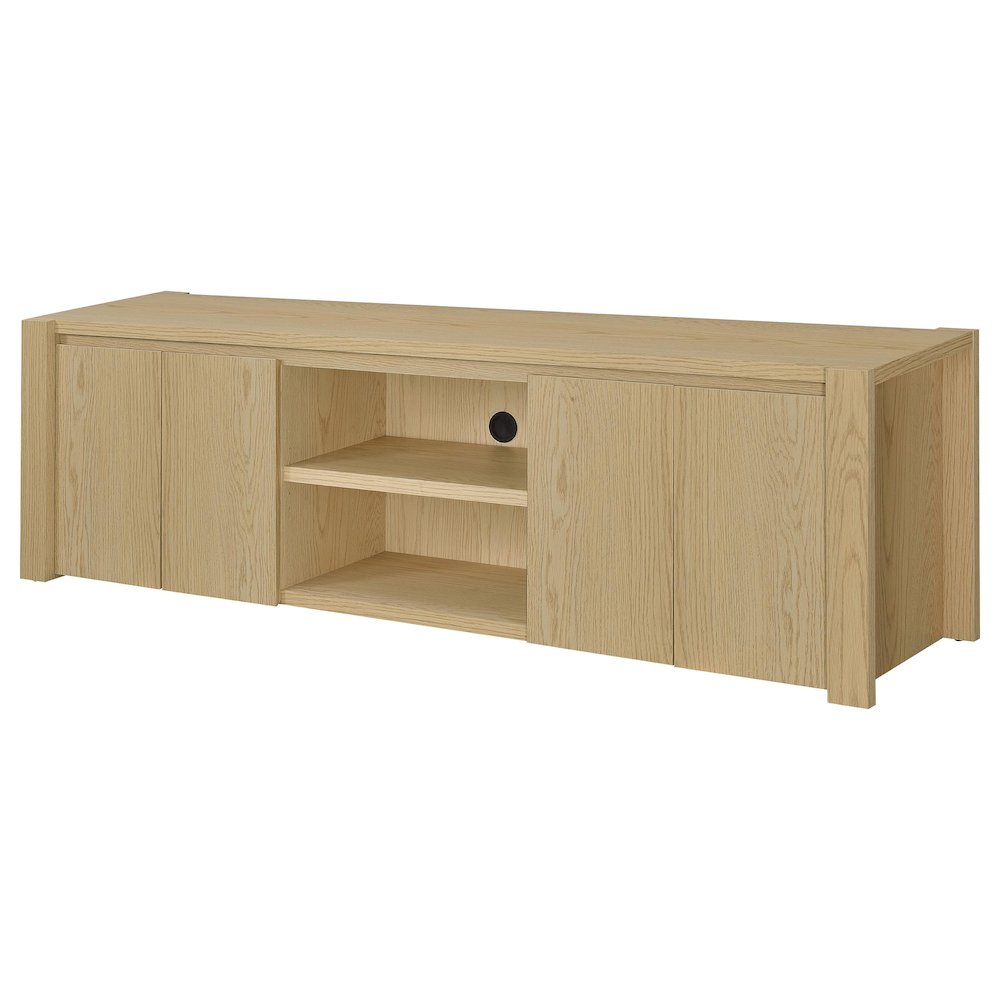 Laurelton 78-inch 4-door TV Stand Media Console Light Oak